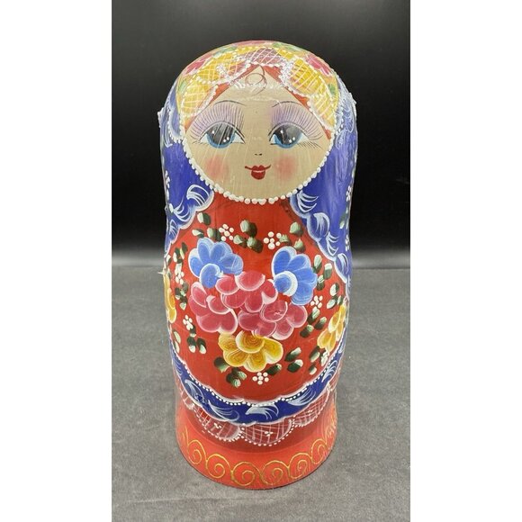 Vintage Hand Painted Russian Nesting Dolls Set of 7 Dolls New - Picture 2 of 7